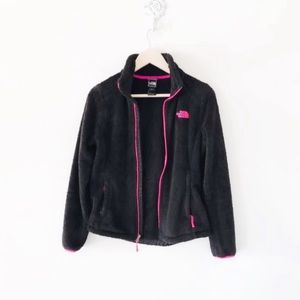 North face black & pink osito jacket